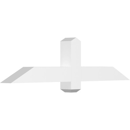 Ekena Millwork Eugene Architectural Grade PVC Gable Bracket, 48"W x 12"H x 4"D x 4"F, 6/12 Pitch GBP048X12X0404EUG00